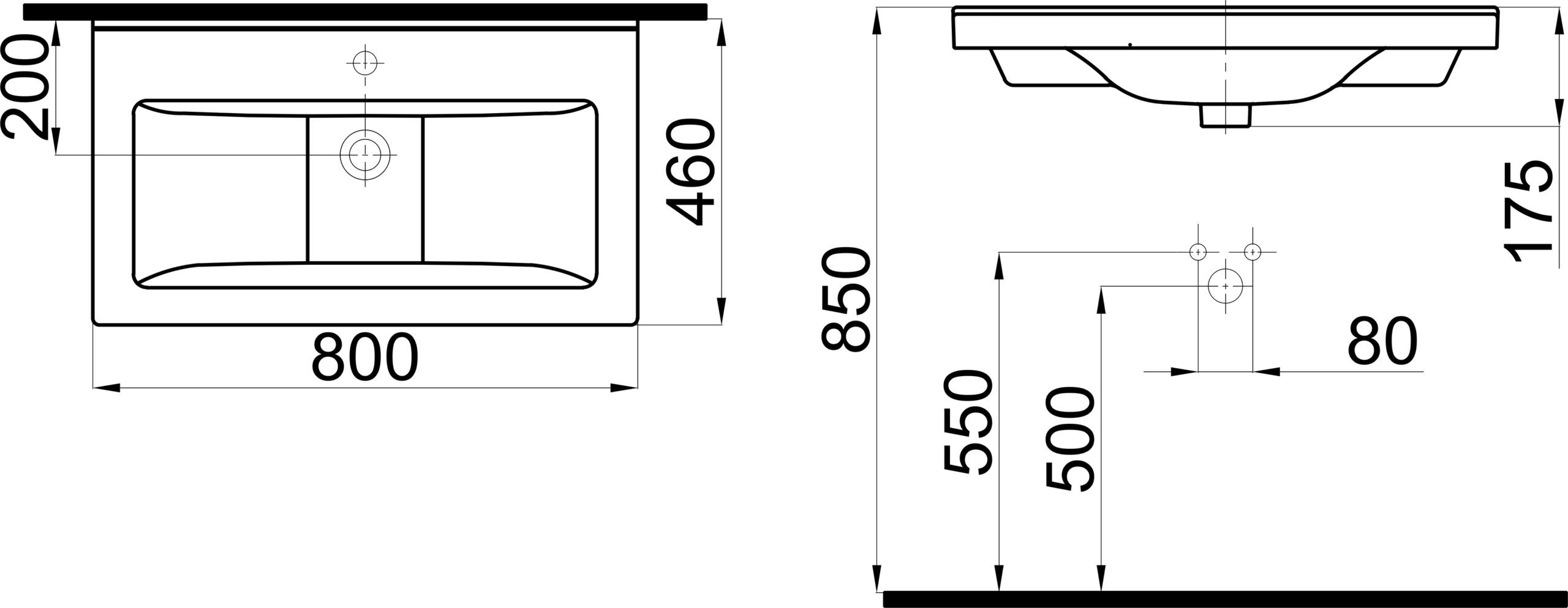Раковина STWORKI 80 K0201-0805 558034
