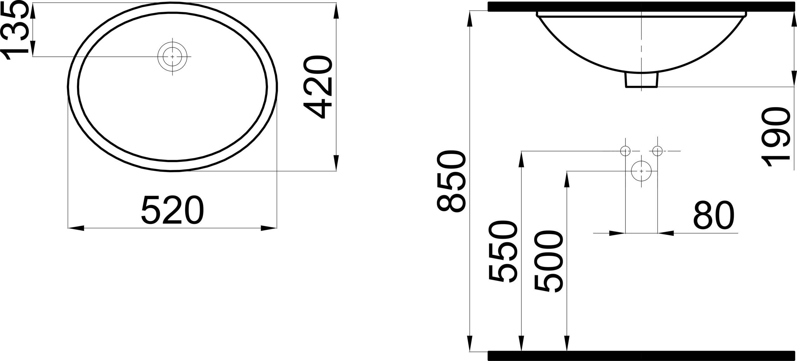 Раковина STWORKI 52 K0001-0526 558078