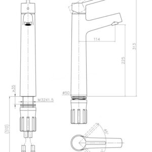 Смеситель для раковины STWORKI 32337-495/1BG-IG11 585436