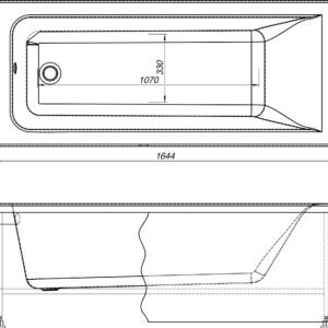 Акриловая ванна STWORKI Стокгольм 165x70 с каркасом, прямоугольная, российская, пристенная, встраиваемая 452127