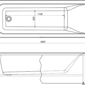 Акриловая ванна STWORKI Стокгольм 180x70 с каркасом 452150