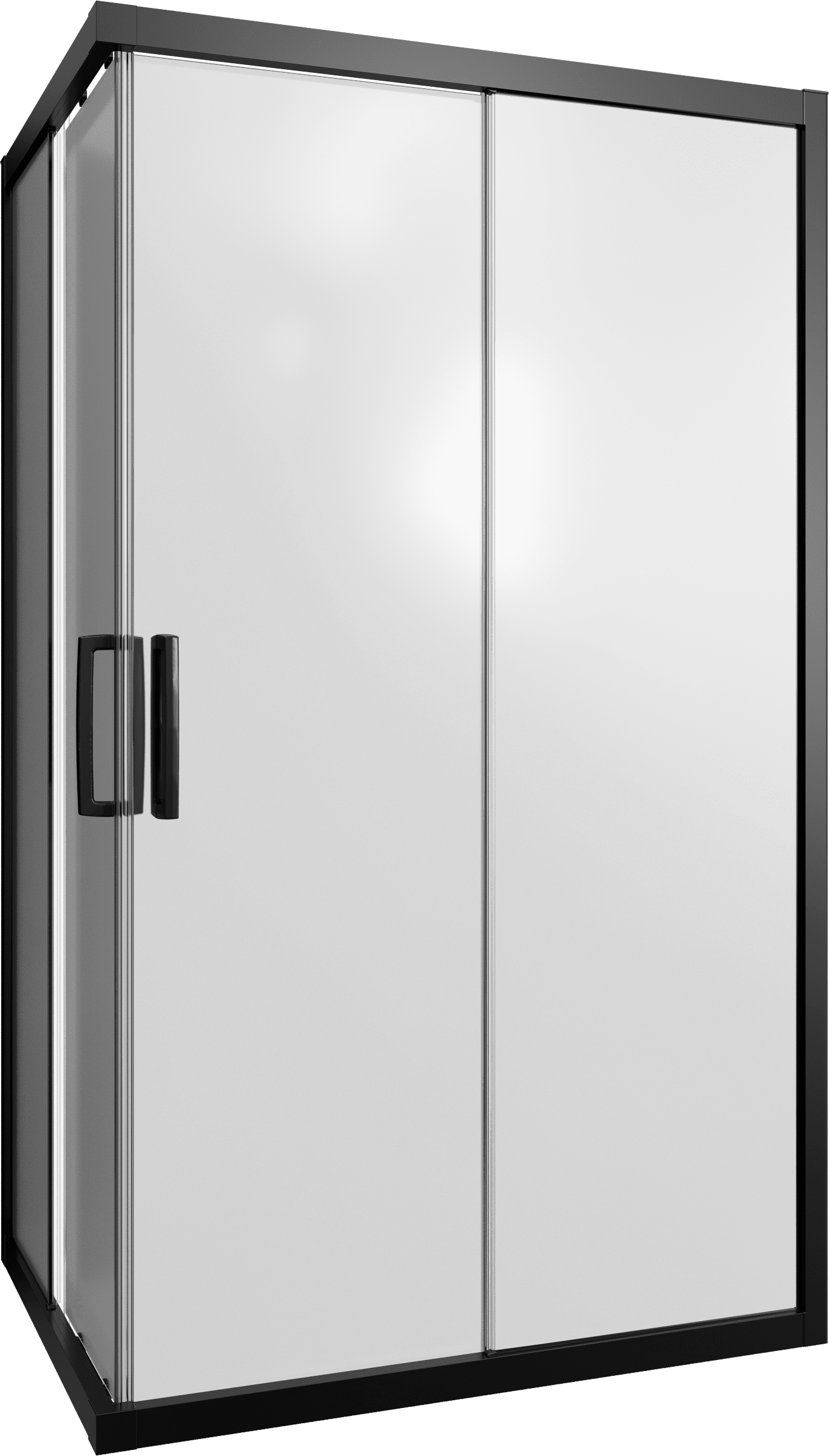 Душевой уголок STWORKI Карлстад 120x90 см профиль черный матовый, стекло матовое 467249 — изображение 5