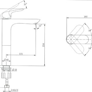 Смеситель для раковины STWORKI Драммен HDN2771MG 586161