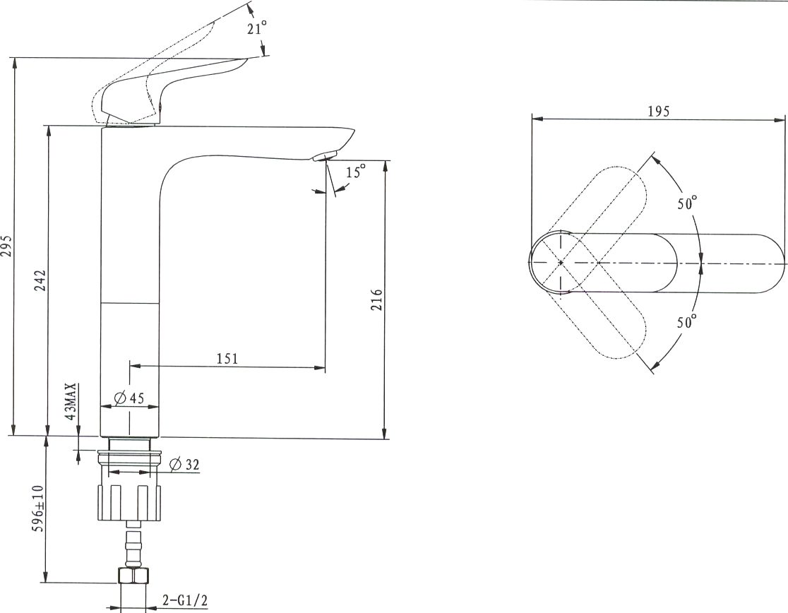 Смеситель для раковины STWORKI Драммен HDN2771MG 586161